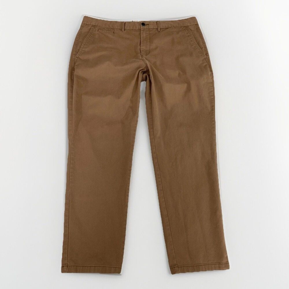 PERK Pants Men's 40X30 Tan Slim Fit Stretch Straight Leg Chino Casual Work